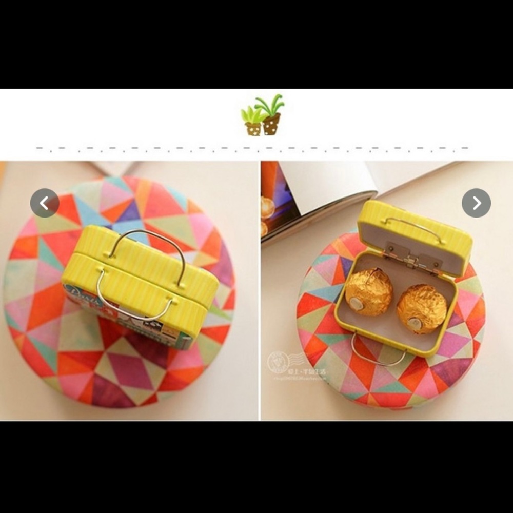 New 3pcs Europe Style Vintage Suitcase Shape Metal Tin Can container - Picture 10 of 14